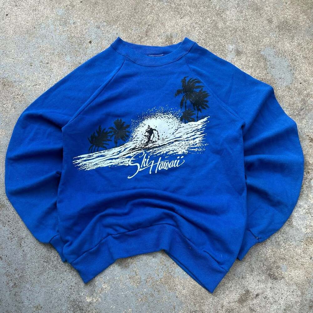 Vintage 80s Tee Jays Ski Hawaii Sweatshirt